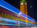 Big Ben light trail